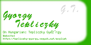 gyorgy tepliczky business card